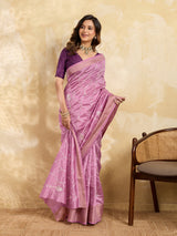 Cotton Silk Gotapatti Work Saree pink colour under 1000