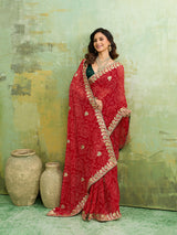 Buy New Festive Special Bandhani Saree With Festive Wear KcPc 