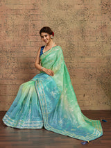 Buy New Latest Tissue Bollywood Style With Gotapatti Work Saree