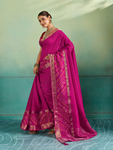 Buy Jaipuri Designer Gaji Silk Ghatchola Bandhani Saree