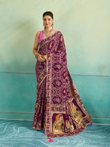 KcPc New Premium Dola Silk Saree with Shiroshki Banarasi Border & BlousePDM