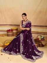 KcPc Premium Gaji Silk Sarees Crafted with Heavy Embroidery WorkSAN