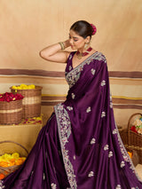 KcPc Premium Gaji Silk Sarees Crafted with Heavy Embroidery WorkSAN