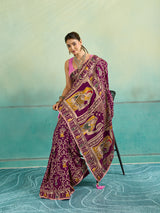 KcPc New Premium Dola Silk Saree with Shiroshki Banarasi Border & BlousePDM