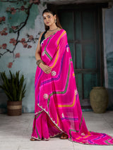 KcPc Traditional Leheriya Style Festive Wear SareesPDM