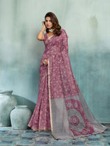 KcPc Traditional Leheriya Cotton Silk Saree with Beautiful Aari Tari WorkSTL