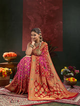 KcPc Latest Royal Meenakari Pure Khaddi Georgette Saree for Women