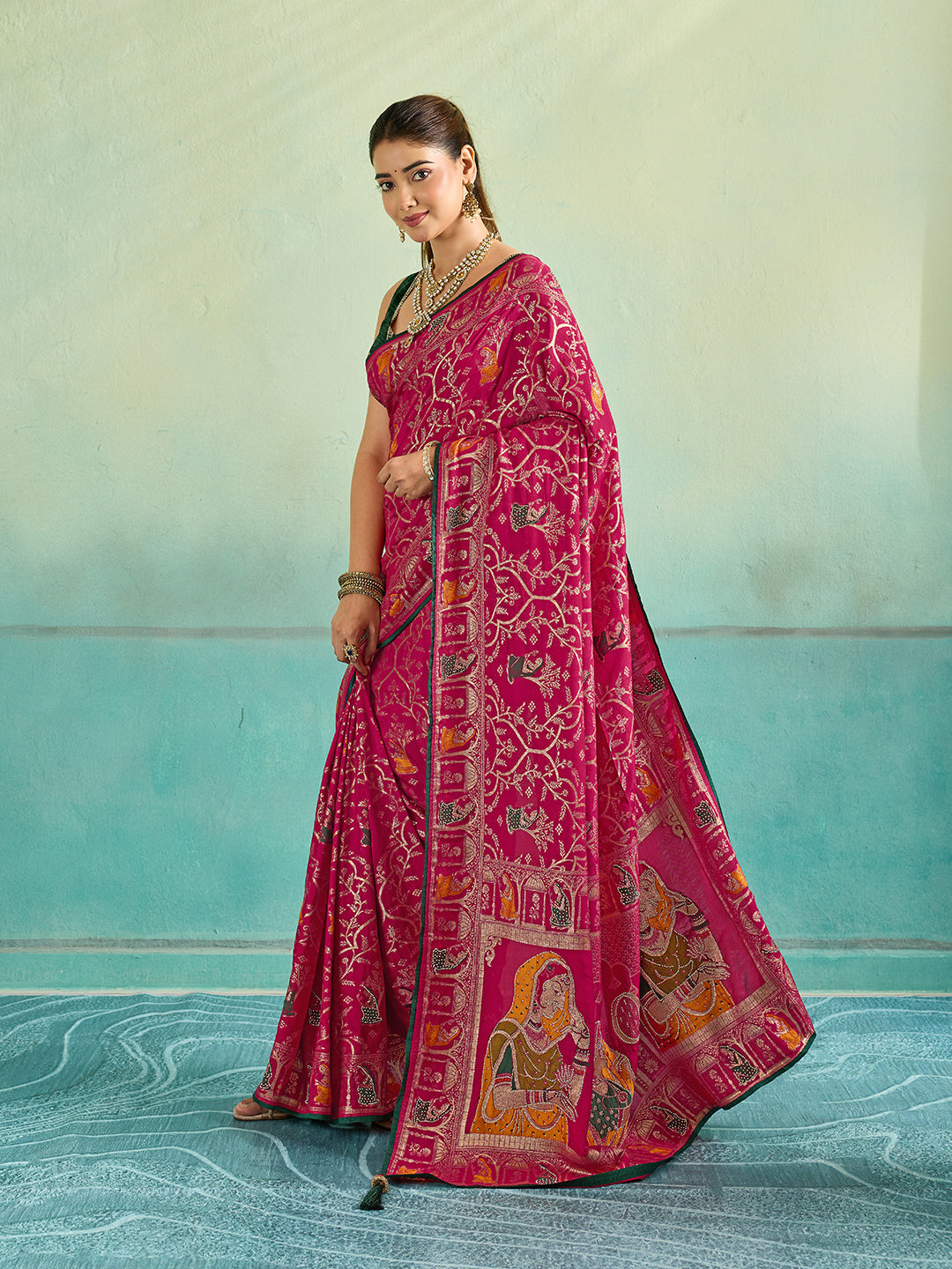 KcPc New Graceful Dola Silk Saree with Shiroshki Banarasi TouchPDM