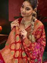 KcPc Latest Royal Meenakari Pure Khaddi Georgette Saree for Women