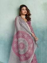 KcPc Traditional Leheriya Cotton Silk Saree with Beautiful Aari Tari WorkSTL