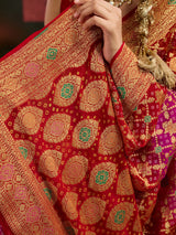 KcPc Latest Royal Meenakari Pure Khaddi Georgette Saree for Women