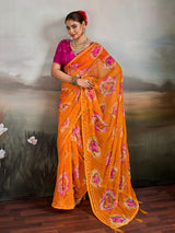 Buy Chiffon Blouse with Cutdana Work Kcpc