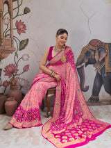 Royal Meenakari Pure Khaddi Georgette Saree for Women 5