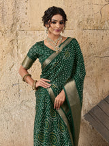  Cotton silk Ajrakh styleSaree under 1000