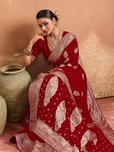 Chiffon Banarasi Neemzari saree