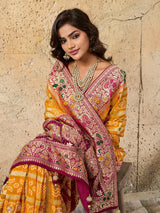  Georgette Gharchola Bandhej Cutdana Gotapatti Work Saree