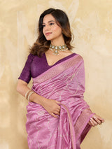 Cotton Silk Gotapatti Work Saree pink colour under 1000