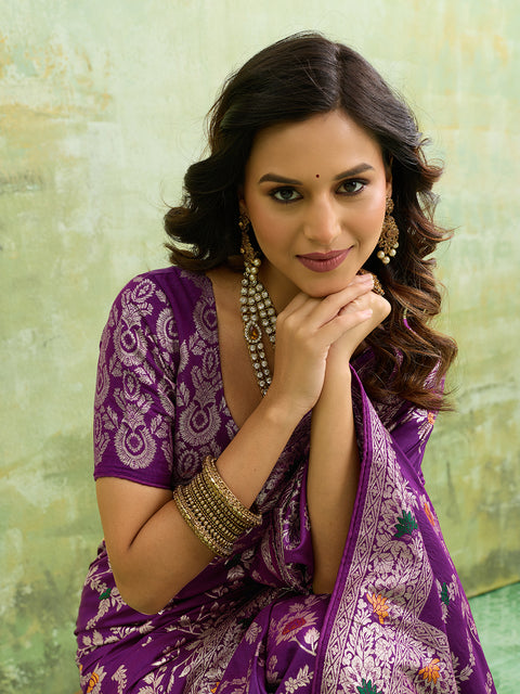  Silk With Zari Weaving Saree under 2000