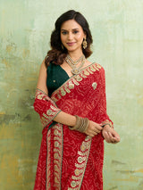 Buy New Festive Special Bandhani Saree With Festive Wear KcPc 