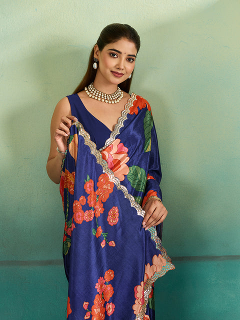 Gota patti Style saree for party wear 