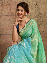 Buy New Latest Tissue Bollywood Style With Gotapatti Work Saree