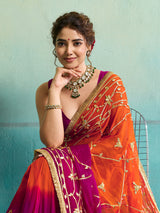 KcPc Premium Jaipur Hand Dyed Saree in Pure Najmeen Chiffon MHS