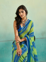 KcPc Premium Leheriya Style Saree Crafted in Soft Pure Chiffon Fabric