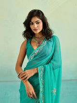 KcPc Latest Chiffon Bollywood Style Gotapatti Work Saree MHS