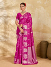 Buy New Banarasi Style Saree with Zari Border Work KcPc image 6