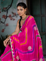 KcPc Traditional Leheriya Style Festive Wear SareesPDM
