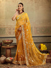 KcPc New Beautiful Georgette Chiffon Bandhani Style With Gotapatti Work Saree MHS