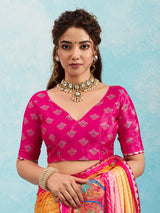 KcPc New Crepe Silk Kalamkari Style Saree for Casual Wear GAN