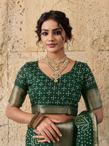  Cotton silk Ajrakh styleSaree under 1000