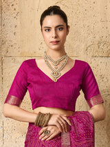 KcPc Beautiful Moss Chiffon Georgette Bandhani Sarees RaniKDM