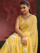 KcPc Designer Style Georgette Saree Featuring Traditional Gota Work