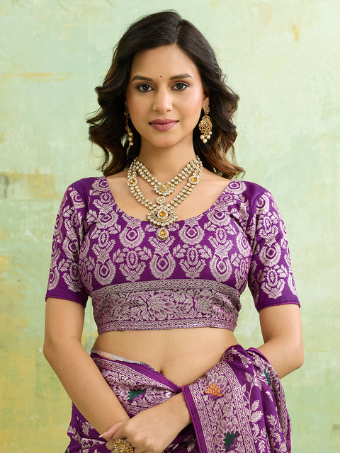  Silk With Zari Weaving Saree under 2000
