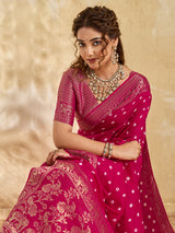 Buy New Elegant Bandhani Saree With Festive Wear KcPc