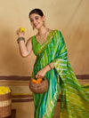 KcPc Royal Ethnic Wear Saree with Designer Leheriya Style and Zari BorderSFS