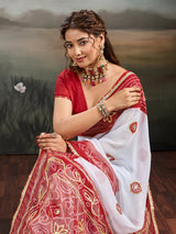 Buy New Festive Special Faag Style Saree with Gotapatti Work KcPc Image 3