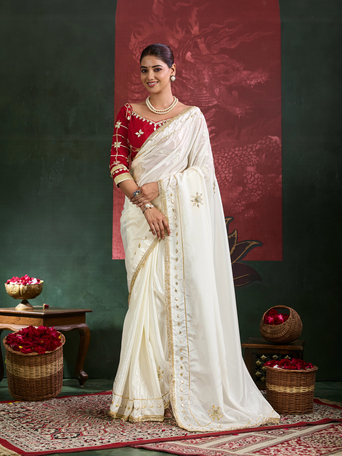 KcPc Crepe Silk Designer Saree with Gotapatti WorkPDM