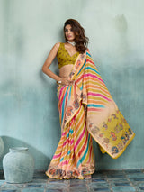 KcPc Designer Georgette Kalamkari Printed Office Wear SareeGAN