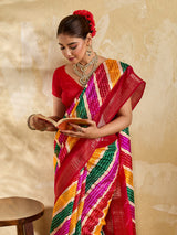 Leheriya Style saree for casual wears 