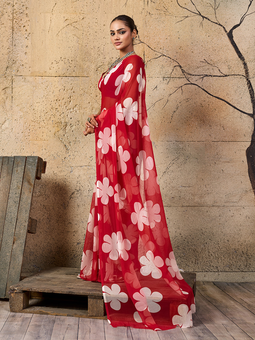 Printed saree for casual wear under 1000
