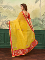 bandhani saree for casual wear 
