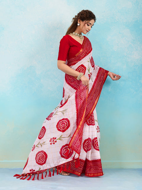 Buy Premium Bandhani Style Saree Collection Kcpc Image 