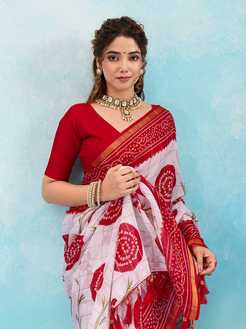 Buy Premium Bandhani Style Saree Collection Kcpc Image 