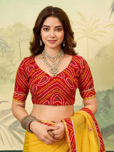 bandhani saree for casual wear 