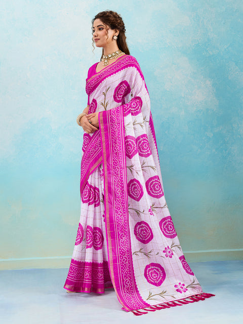 Buy Banbhani Saree With Kota Doria 