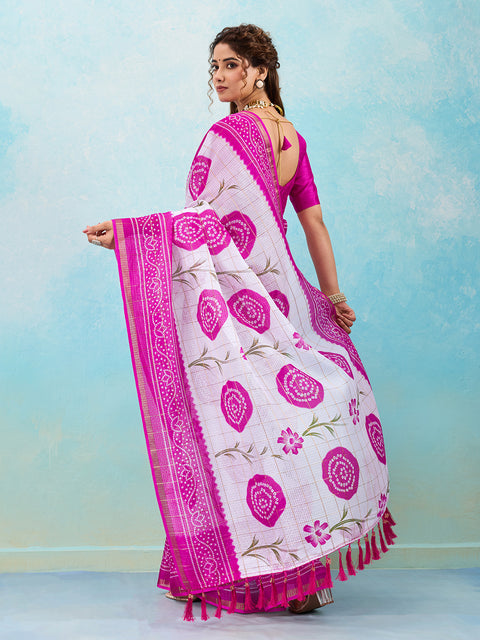 Buy Banbhani Saree With Kota Doria 