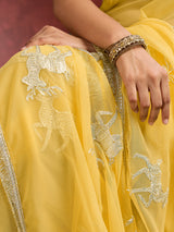 KcPc Designer Style Georgette Saree Featuring Traditional Gota Work